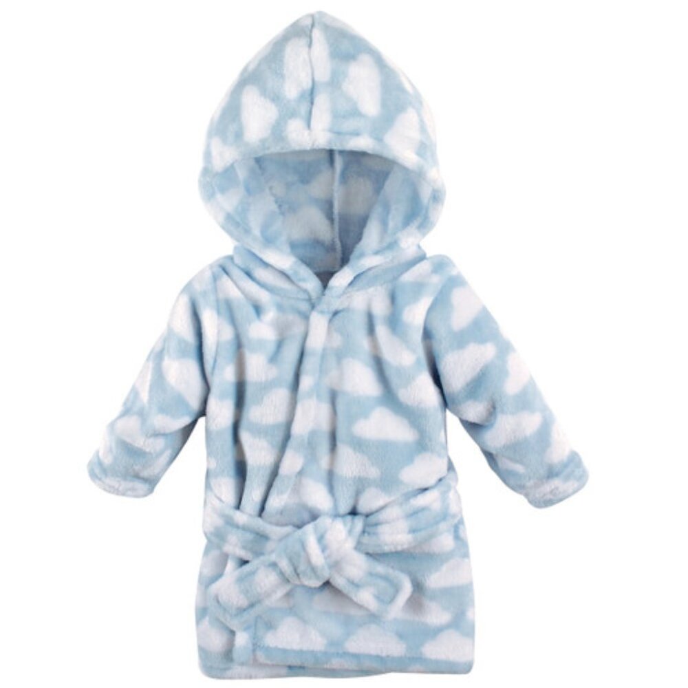 NEW w/ Tags! Hudson Baby blue clouds bathrobe 0-9 months